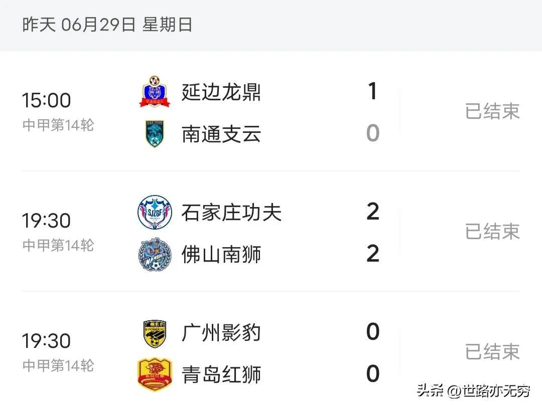 中甲半程过后：冲超和保级态势明晰，3+10+3格局清晰分析